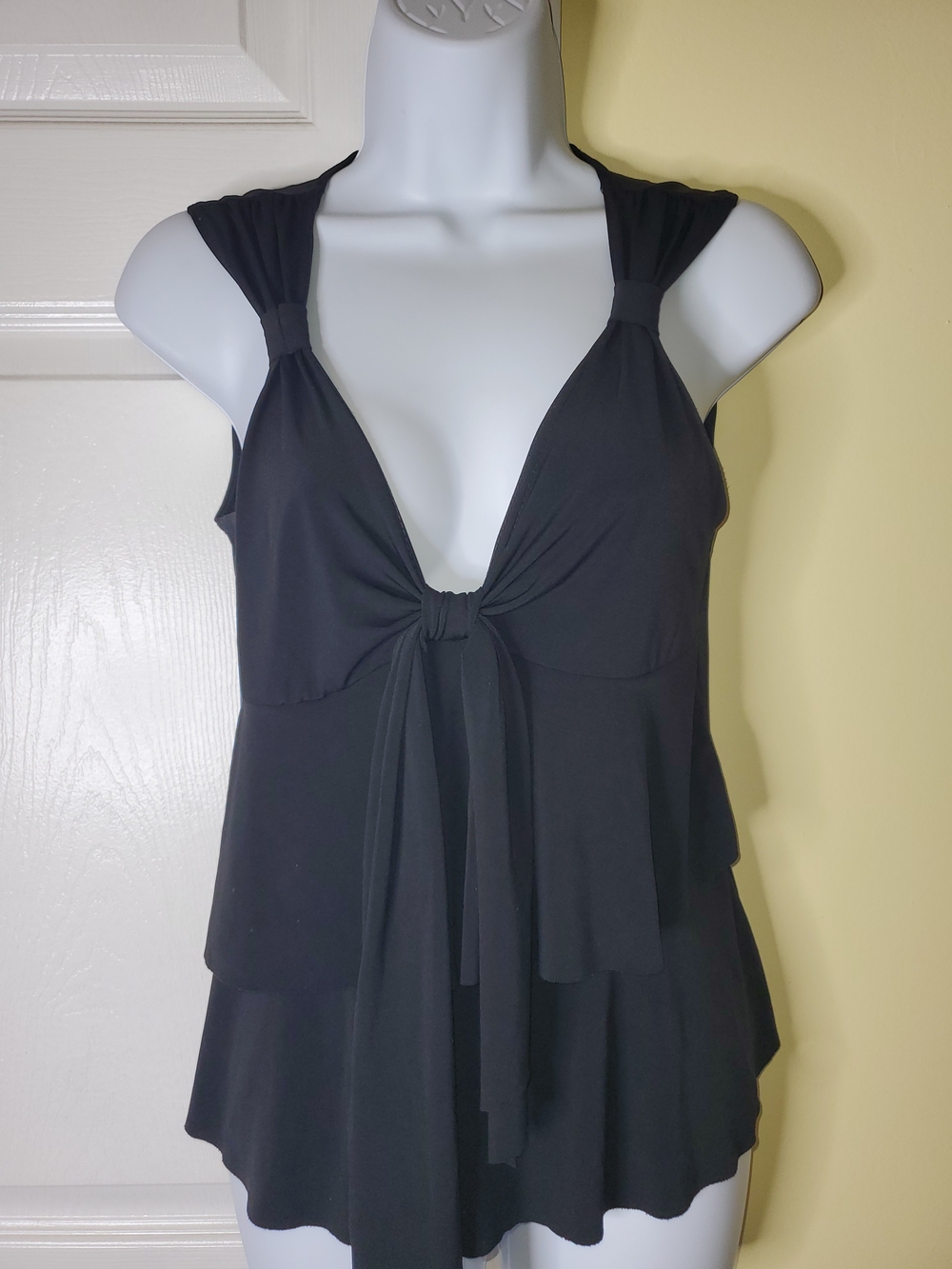 🖤 Byer Too! California Black Tie Front Top | Size 10 | 90s Y2K